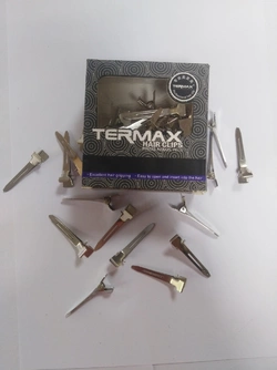 Зажим перукарський Termax в коробці металеві 65шт.