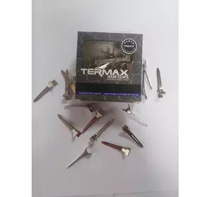 Зажим перукарський Termax в коробці металеві 65шт.